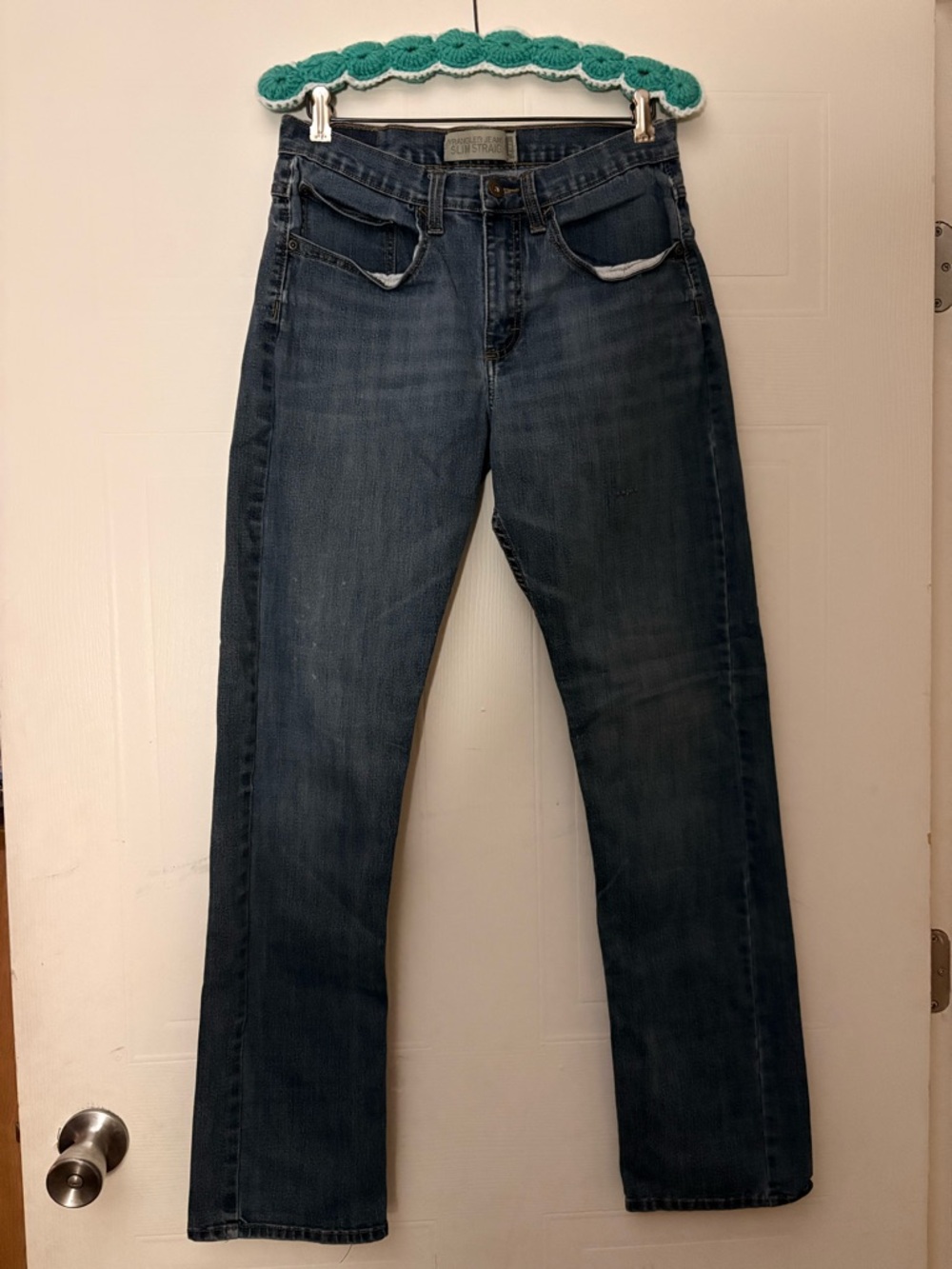 Wrangler Men's Straight-Leg Jeans in Dark Blue